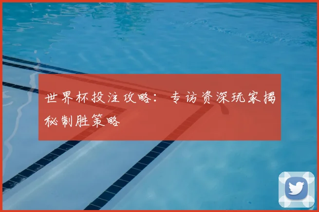 世界杯投注攻略：专访资深玩家揭秘制胜策略